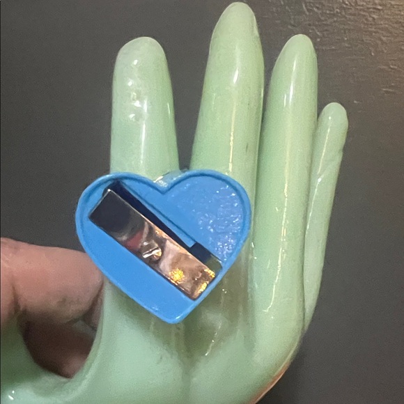 Betsey Johnson Jewelry - Blue Heart Pencil Sharpener stretch ring